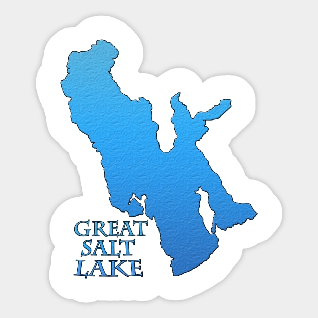 Great Salt Lake in Utah Outline Sticker by gorff